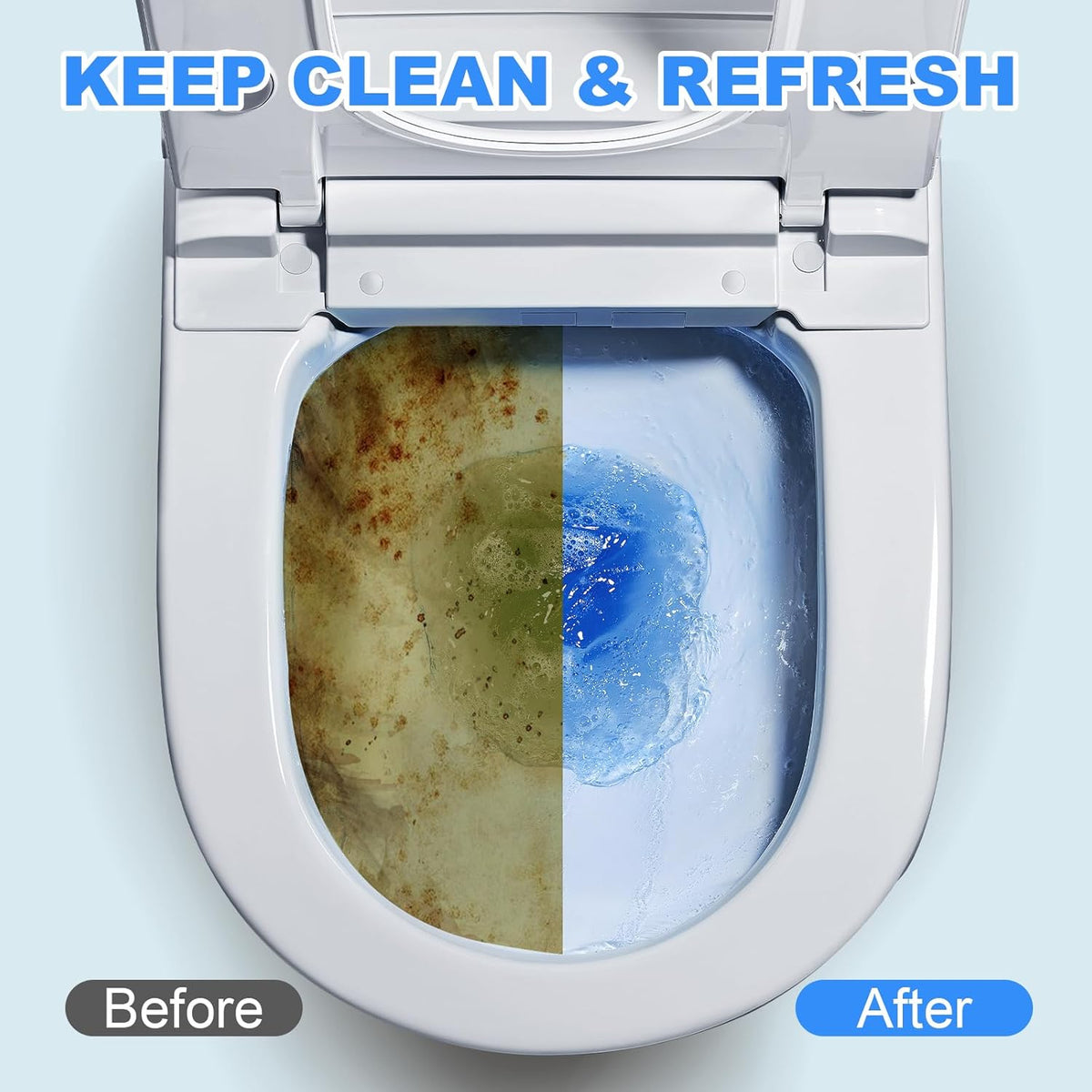 CHMI 100 Pack Toilet Bowl Cleaner Tablets, Long-lasting Bathroom Toilet Tank Cleaner.(Blue)