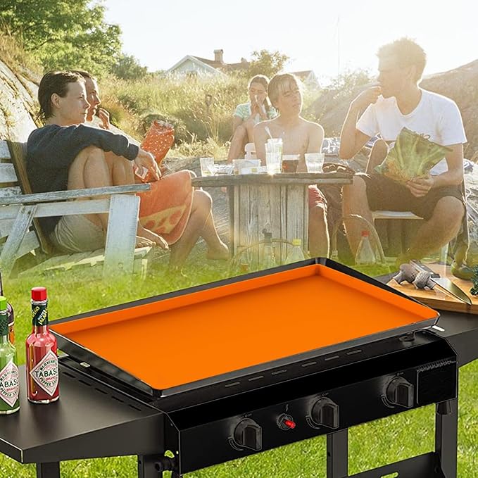 Silicone Protective Cover for 28" Blackstone Griddle,Heavy Duty Food Grade Silicone Grill Mat, Protect Griddle from Rodents, Insects, Debris, and Rust,All Season Cooking Protective Cover