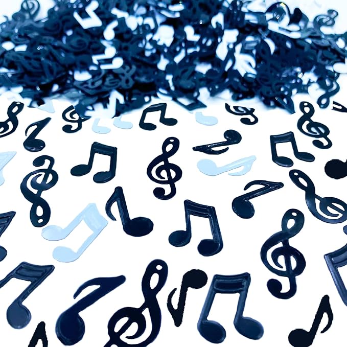 Confetti Birthday Music Confetti for Party Decoration Supplies(Music Black White)