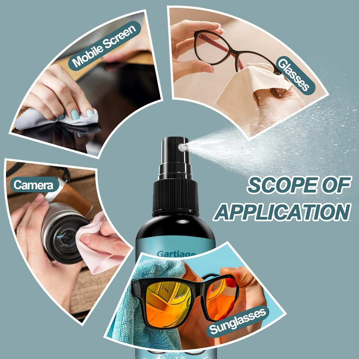 Eyeglass Scratch Remover for Lenses, Eyeglass Cleaner Spray, Glasses Lens Scratch Remover for Eyeglasses, Sunglasses Cleaning Kit (1PCS)