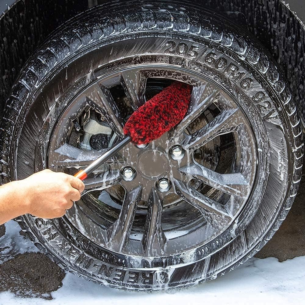 Soft Brsuh Wheel Brushes Set (3 Pack) - 3 Szie Synthetic Soft brsuhie Brush, 1x Car Detail Brush