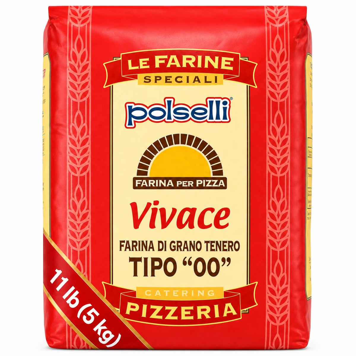 POLSELLI Vivace, Type 00 Double Zero Flour, Artisan Pizza Dough Mix, 5 kg