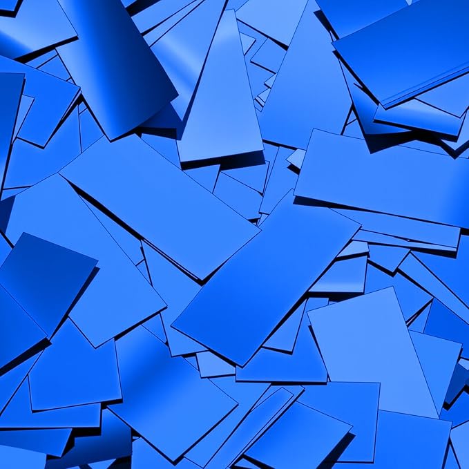 Sumind 200 Grams Large Sapphire Blue Confetti Foil Glitter Metallic Shredded Paper Filler Throwable Scatter Table Party Confetti for Wedding Gender Reveal Graduation Birthday Baby Shower Party Decor