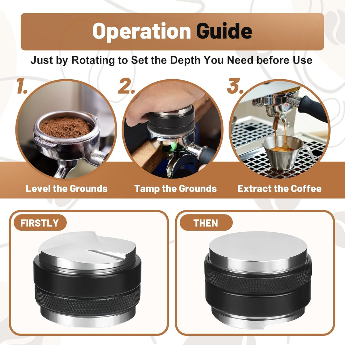 51mm Espresso Tools – Coffee Distributor and Tamper Leveler, WDT Tool, Magnetic Dosing Funnel and Puck Screen with Remover