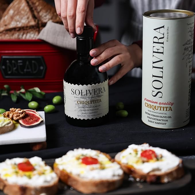 Solivera Chiquitita Extra Virgin Olive Oil Cold Pressed, Smooth & Subtle Flavor, 300+ High Polyphenols