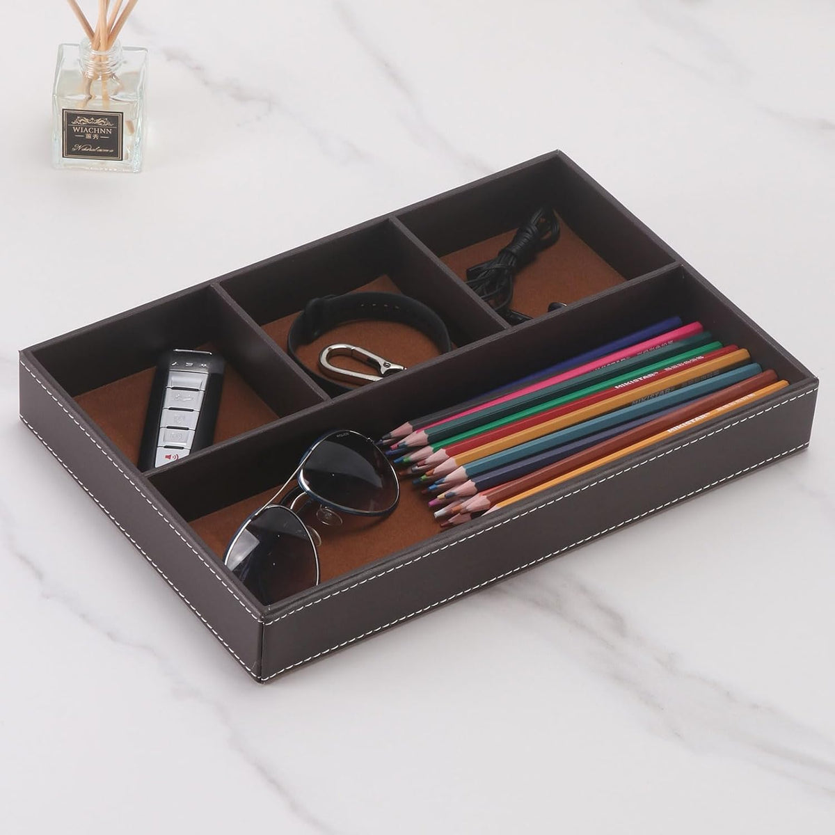 Desktop Storage Organizer, Nightstand or Dresser Organizer, Valet Tray, Entry Table Organizer, Modern bedside Box