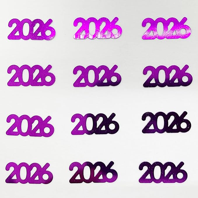 Confetti Year 2026 Purple - Retail Pack #7344 QS0
