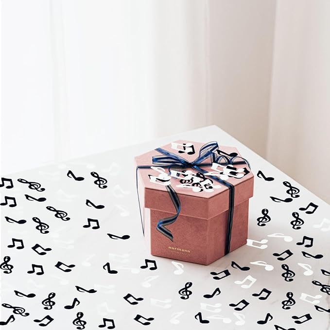 Confetti Birthday Music Confetti for Party Decoration Supplies(Music Black White)