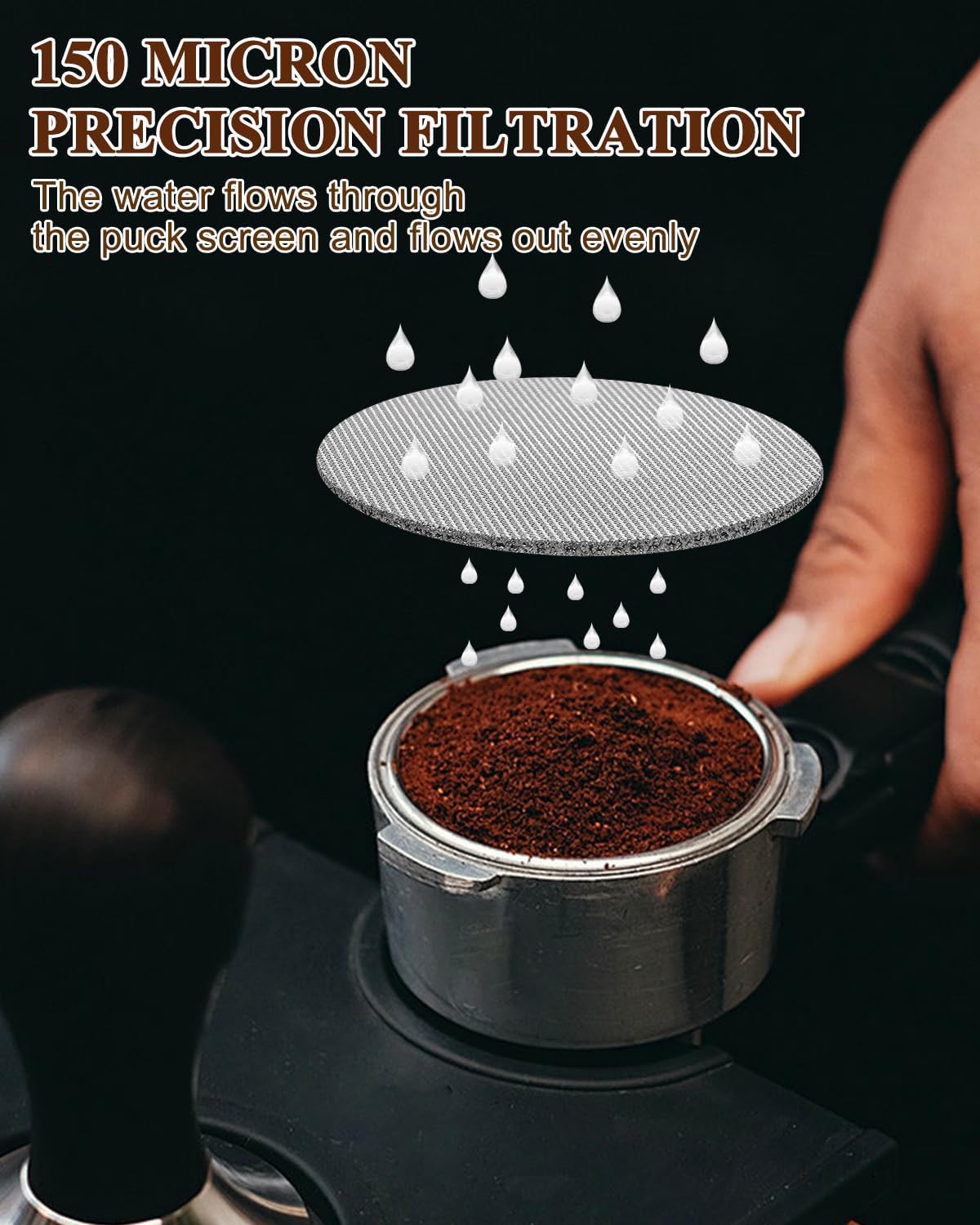 53.5mm Puck Screen &amp; Food-Grade Silicone Puck Screen Holder