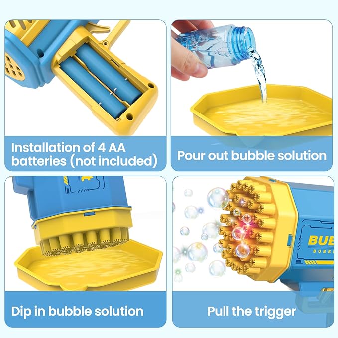 JONEG Toys for 3-8 Year Old Boys Girls: 2 Pack Bubble Machine for Kids with Bubble Solution, Gifts for 3 4 5 6 7 8 Years Old Boy Birthday Toy for Kid Toddlers Ages 4-6 Outdoor Wedding Bubbles Wands