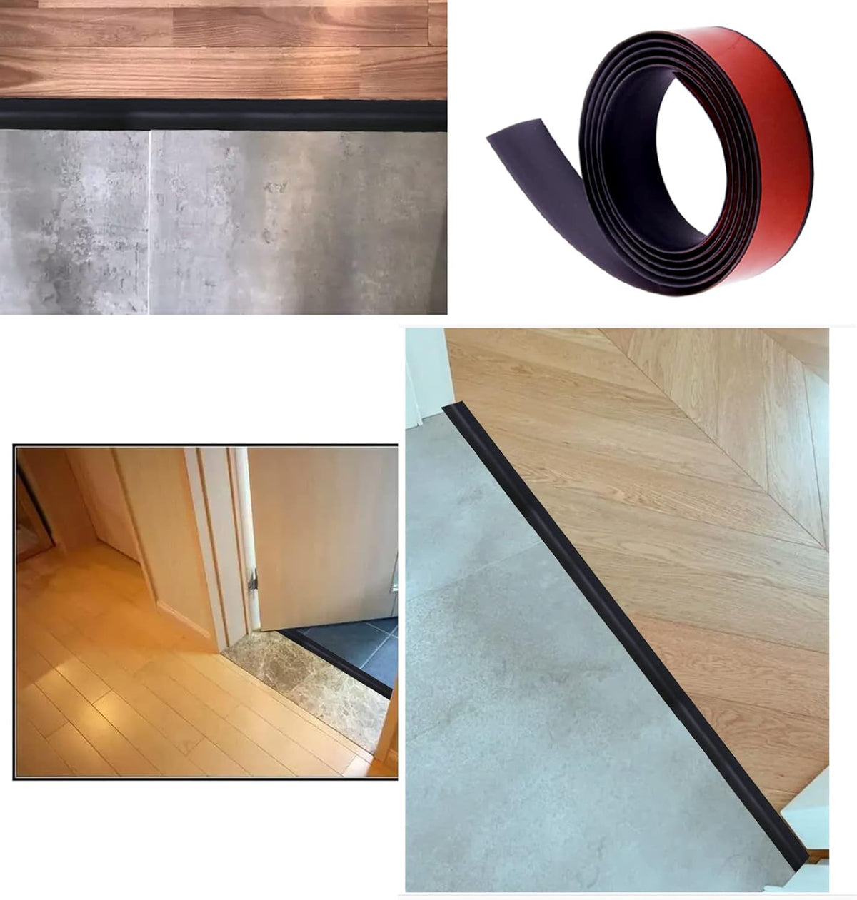 Floor/Door Flat Transition Strip & Self Adhesive Floor Vinyl Floor Edge Trim Laminate Floor Gap Covering Joining Strip