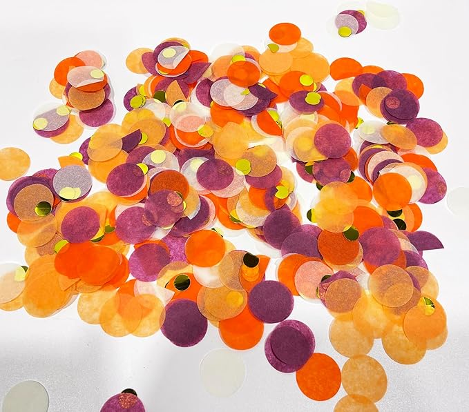 Fall Confetti/Maroon Orange Gold Confetti/Thanksgiving Decorations/Burgundy Orange Gold FAll Birthday Decorations Weddings Burgundy