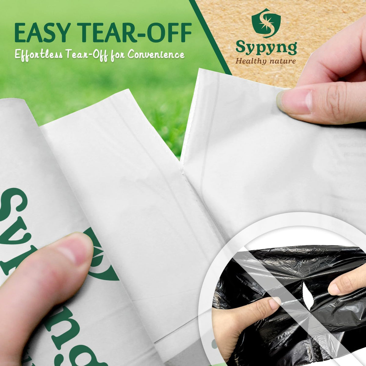 Compostable Kitchen Trash Bags 8-10 Gallon (50-Pack) – Heavy-Duty 1.1 Mil, 100% Biodegradable, ASTM D6400, BPI & OK Compost HOME Certified, Eco-Friendly, Leakproof & Odor Control