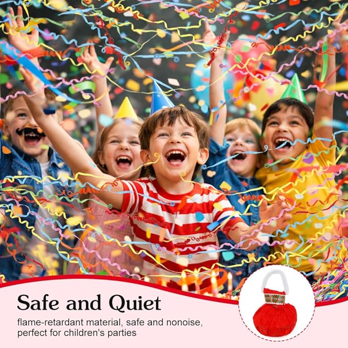 No Mess Streamers,16 Pack Hand Throw Streamers Colorful Party Streamer Poppers No Mess Confetti Poppers Party Poppers for Graduation Birthday Wedding Retirement Celebrations Baby Shower Party Favors