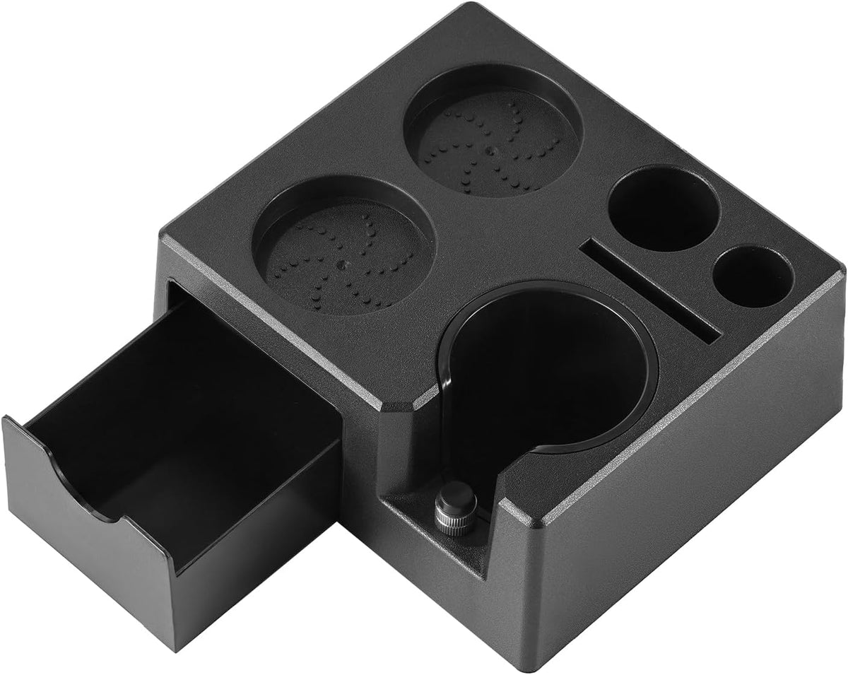 Espresso Tamping Station - 7 in 1 Espresso Coffee Organizer Box Fits for Storage 51/54/58MM Espresso Tamper, Distributor