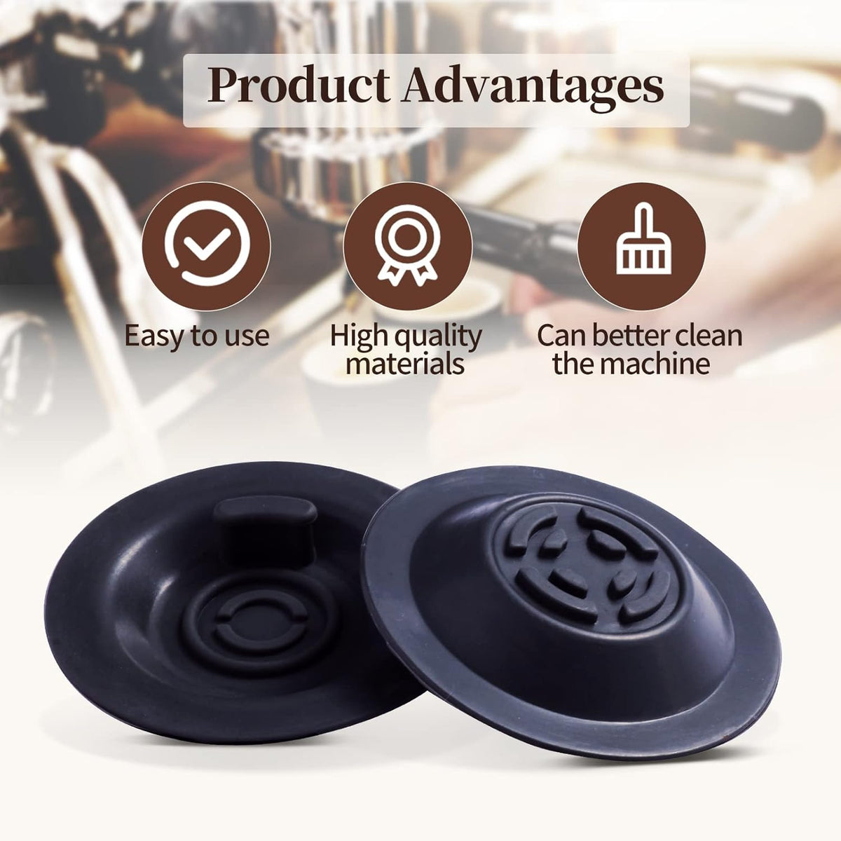 2 Pack 54mm Espresso Backflush Cleaning Disc For Breville Espresso Machines - 54mm Backflush Disc Compatible with Breville BES870XL/ BES878BSS/