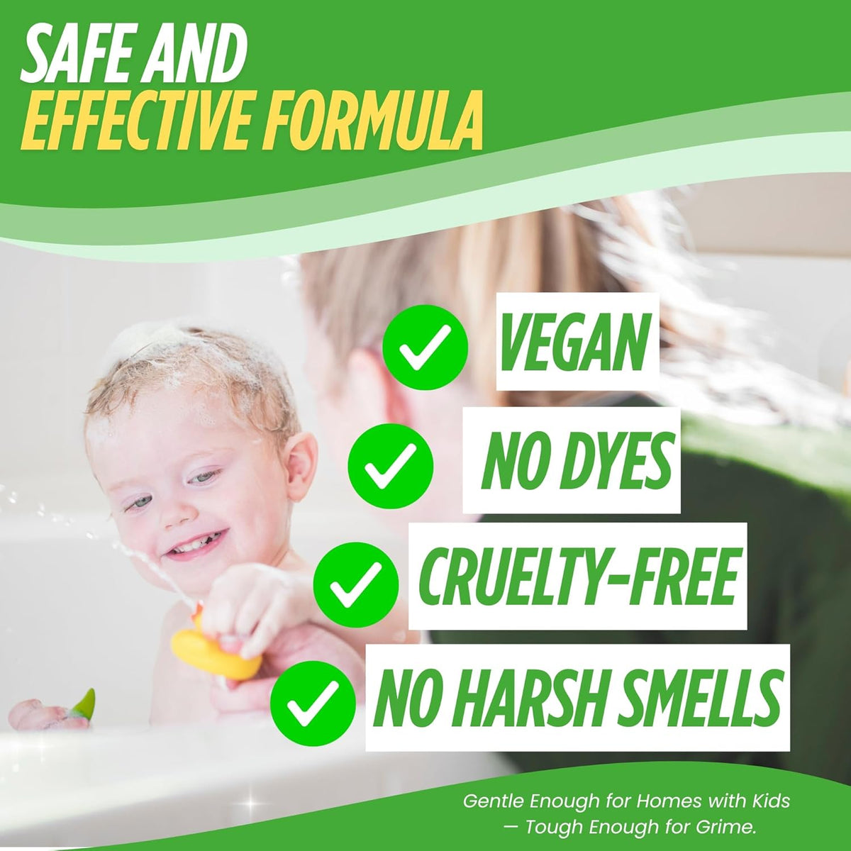 Oh Yuk Tub and Tile Cleaner – Concentrate Refill Makes 4 Bottles | Dissolves Soap Scum and Grime | Use on Tubs, Tile, and Shower Walls | Biodegradable, Vegan, Cruelty-Free | Made in USA