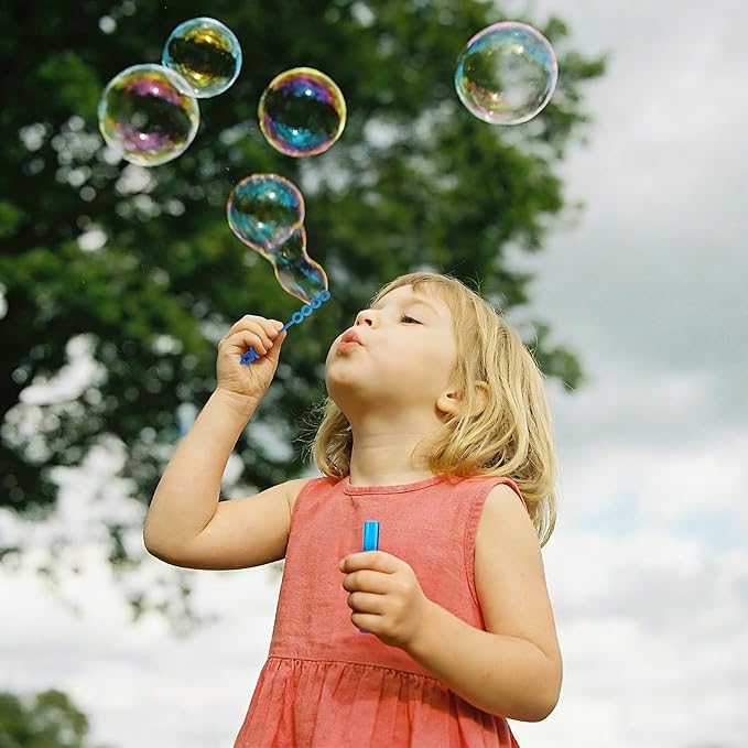 32 Pcs Mini Bubble Wadns Party Favors for Kids,8-Color Bubble Stick, Thanksgiving and New Year, Theme Birthday, Wedding, Summer Girls and Boys Carnival, Outdoor Gifts for Students