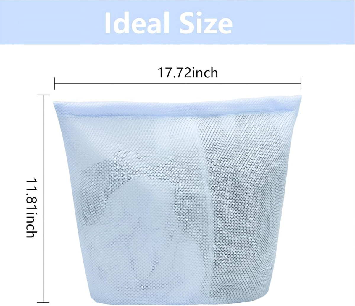 2 Pcs Special Zoning laundry bag for delicates with handles mesh laundry bags washing machine laundry totes travel storage and sorting bag(Blue2)