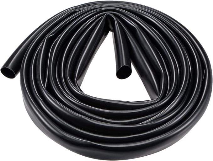 uxcell Black PVC Tube Wire Harness Tubing, 1/2-inch(12mm) ID 10ft Sleeve for Wire Sheathing Wire Protection