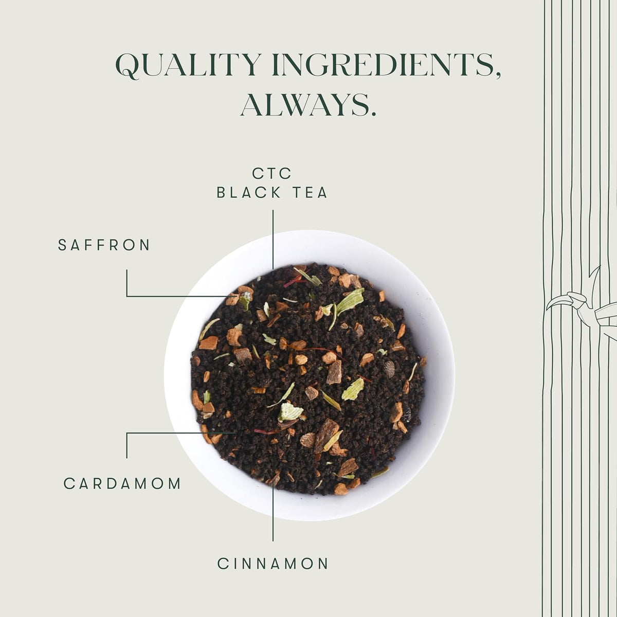 Luxmi Estates Saffron Chai, 100 gm, Signature India collection, Assam CTC Tea, Black tea collection, Saffron chai Organic Strong tea, Antioxidants