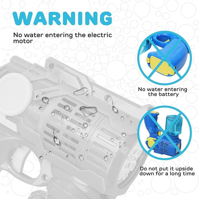 Toy Life 3 Pack Bubble Guns for Kids, Automatic Bubble Blower, Leakproof & Lightweight, Outdoor Summer Toy, Easter Basket Stuffer, Party Favor, Birthday Gift for Toddlers Boys Girls