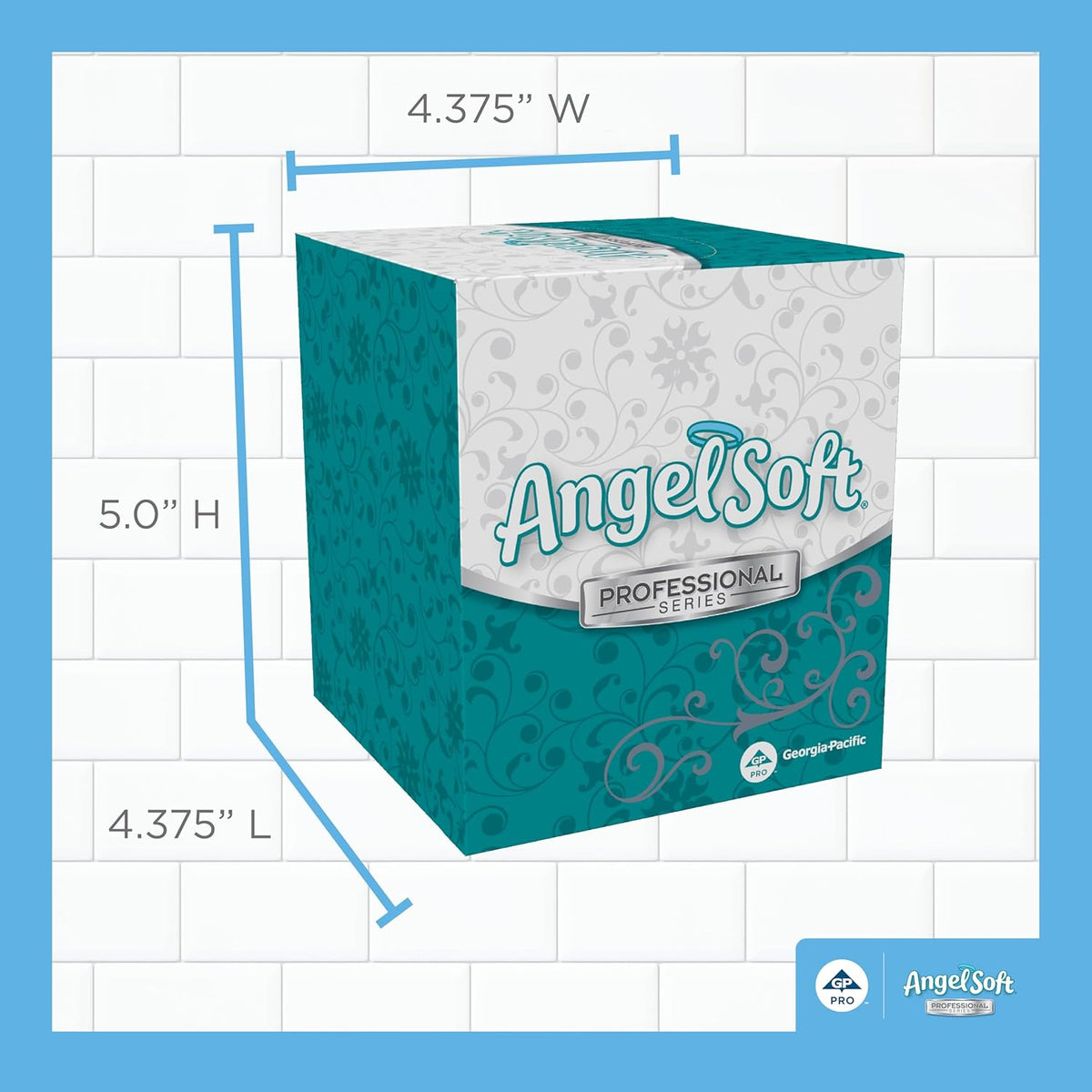 Angel Soft Professional Series 2-Ply Facial Tissue (46580), 96 Sheets, 36 Boxes, Bulk Pack, Ideal for Bathrooms, Meeting Rooms, Reception Areas