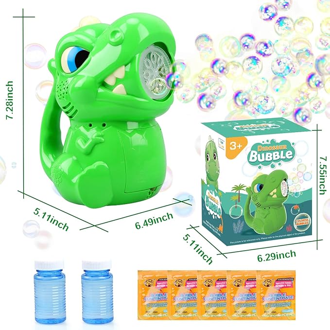 Bubble Machine for Kids 3 4 5 6 Years Old Boys: Bubbles Toys Dinosaur Bubble Machine Bubble Guns for Kids Ages 4-8 Outdoor Toys Gift for 3 4 5 6 7 8 Years Old Boys Girls