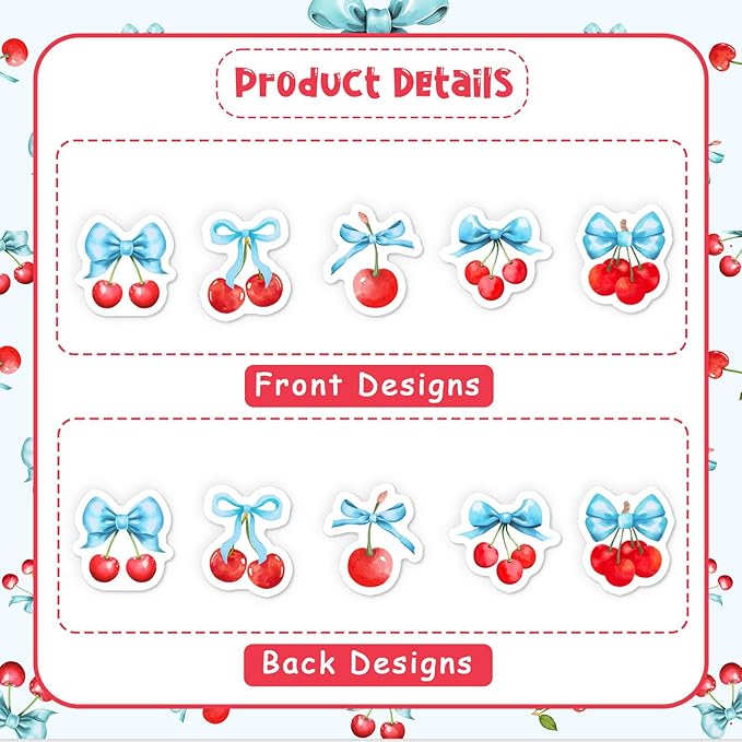 200 Pcs He's The Cherry On Top Confetti, Cherry Bow Table Scatter Confetti Decorations, Red Summer Fruit Table Paper Decor for Baby Shower Birthday Wedding DIY Crafting Supplies