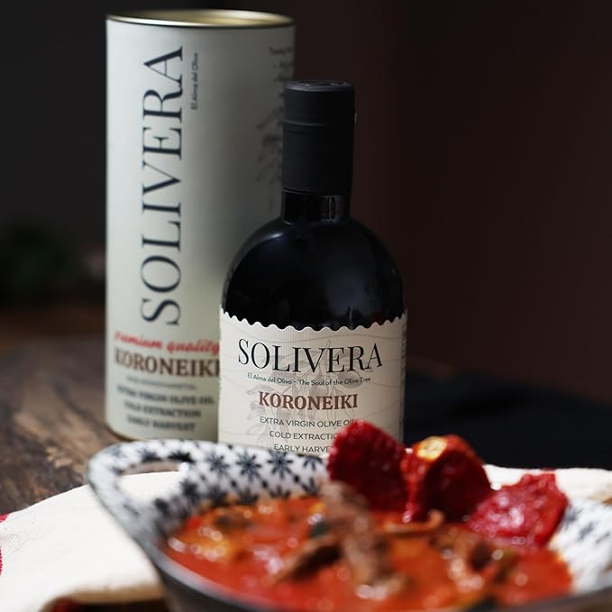 Solivera Koroneiki Extra Virgin Olive Oil Cold Pressed, 400+ High Polyphenols, Bold & Herbaceous, Single-Origin Hand Picked Organic Olive Oil