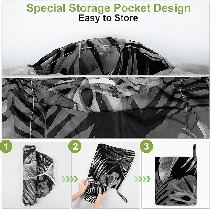 Picnic Table Cover with Bench Covers Portable Table Cloth Built-in Storage Pocket Picnic Table Covers With Elastic Waterproof Camping Essentials for RV Camping