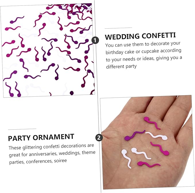jojofuny 1set Glittering Confetti Decoration of Colorful Party Ornament for Weddings Anniversaries and Themed Celebrations for Creating Lively Atmosphere