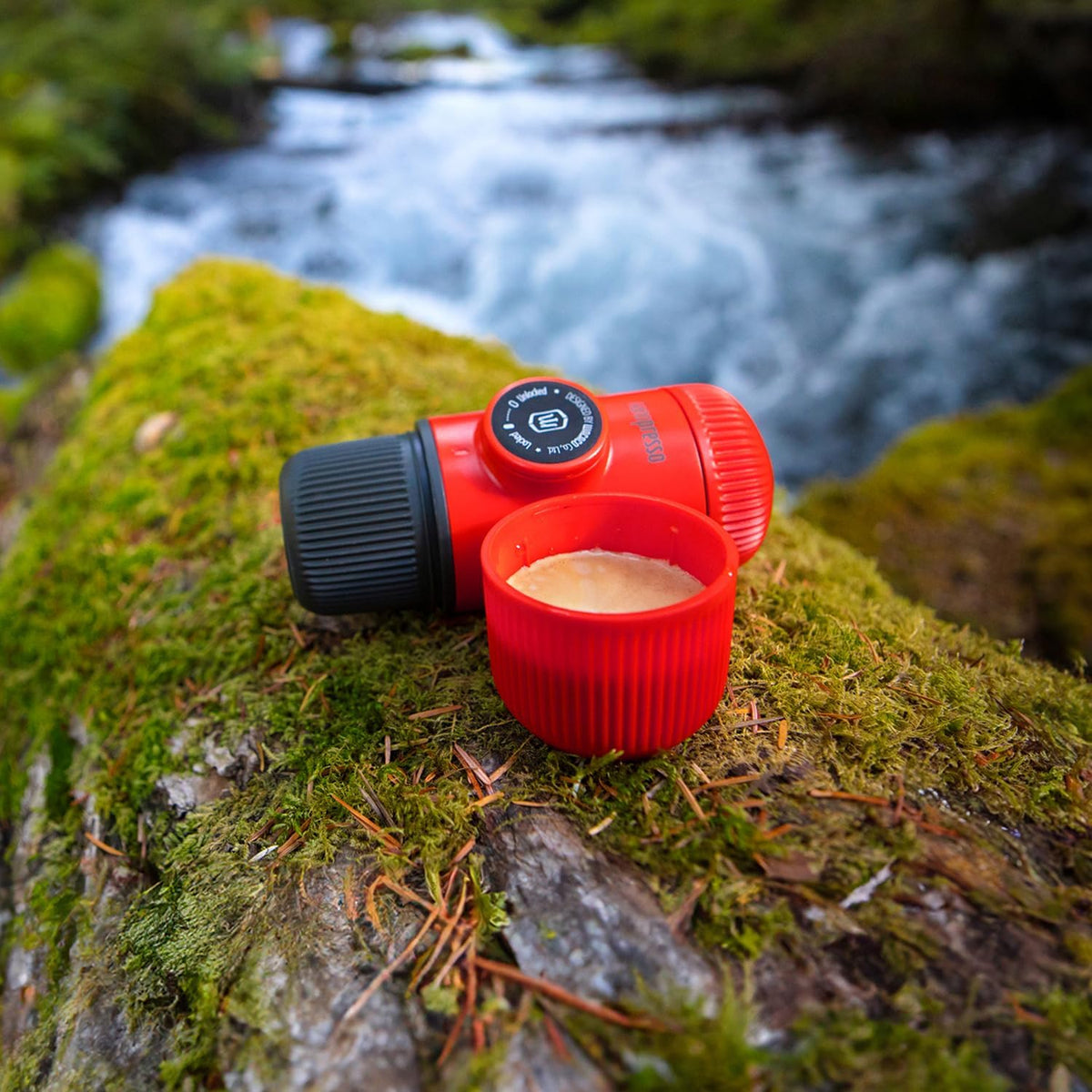 Wacaco Nanopresso Portable Espresso Maker Bundled with Protective Case, Mini Travel Coffee Machine, Perfect for Camping
