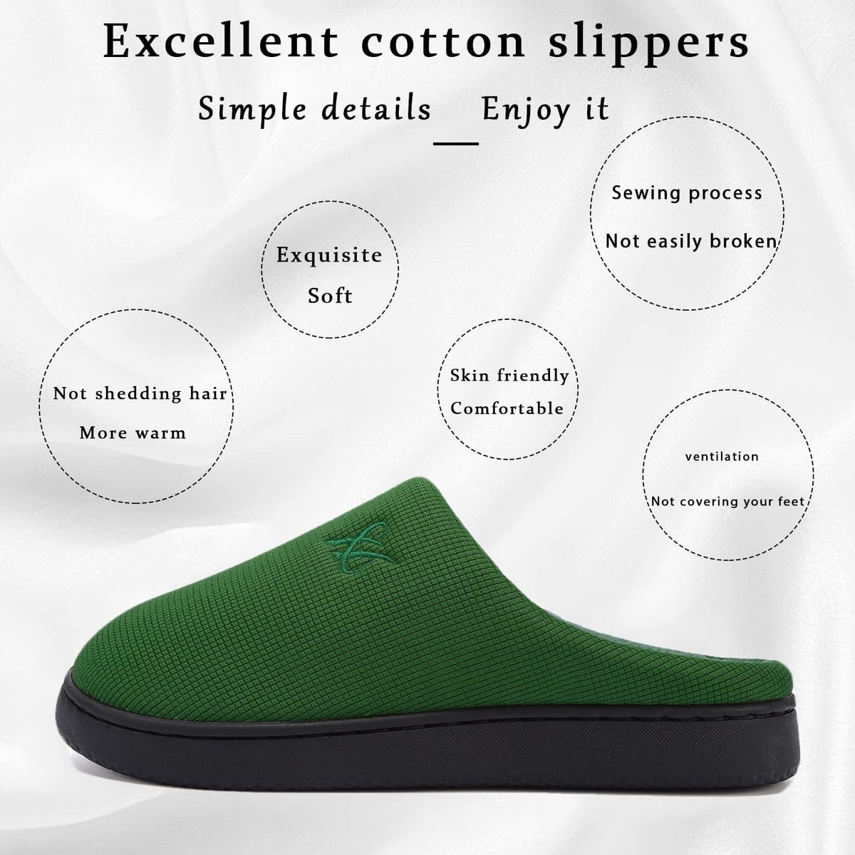 Memory Foam Slippers for Women's and Men's Casual House Shoes