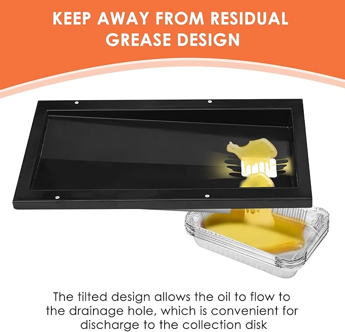 91353 Grease Tray for Weber Spirit 210 Series Grill, Drip Pan Tray for Weber Spirit 210 (2009 and 2012), Grease Tray for Weber Accessories, Replacement for Weber 91353 Grill Model