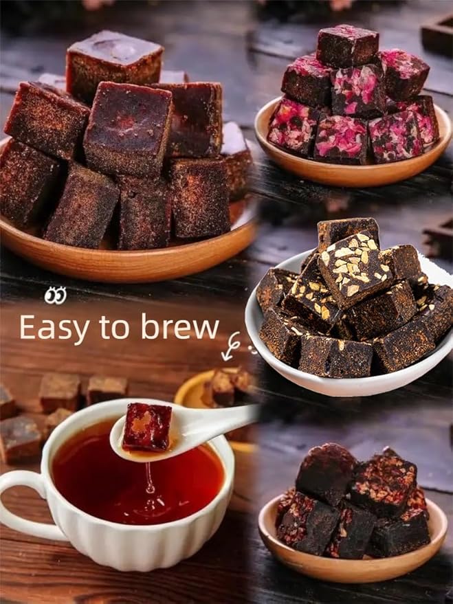 Pure Brown Sugar-Handmade dark brown sugar period-Sweetener for Cooking,Black Sugar from Yunnan, Additive-Free Original flavr (8.81oz)