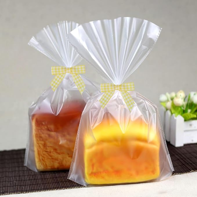 Meseey 100 Pcs 1.5 Inches Premade Gingham Craft Bows Self Adhesive Yellow and White Plaid Ribbon Bows for Treat Bags Gift Wrapping Basket Wedding Baby Shower Brithday Party (Yellow and White Plaid)