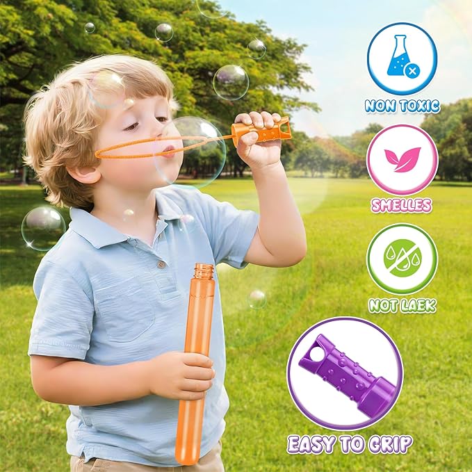 OCHIDO 36 Pcs Bubble Wand in 6 Colors, Bubble Wands Bulk for Kids Party Favors, Bubbles Party Favors for Summer Toys Gift, Indoor Outdoor Activity, Birthday Party, Wedding, Goodie Bags Stuffers