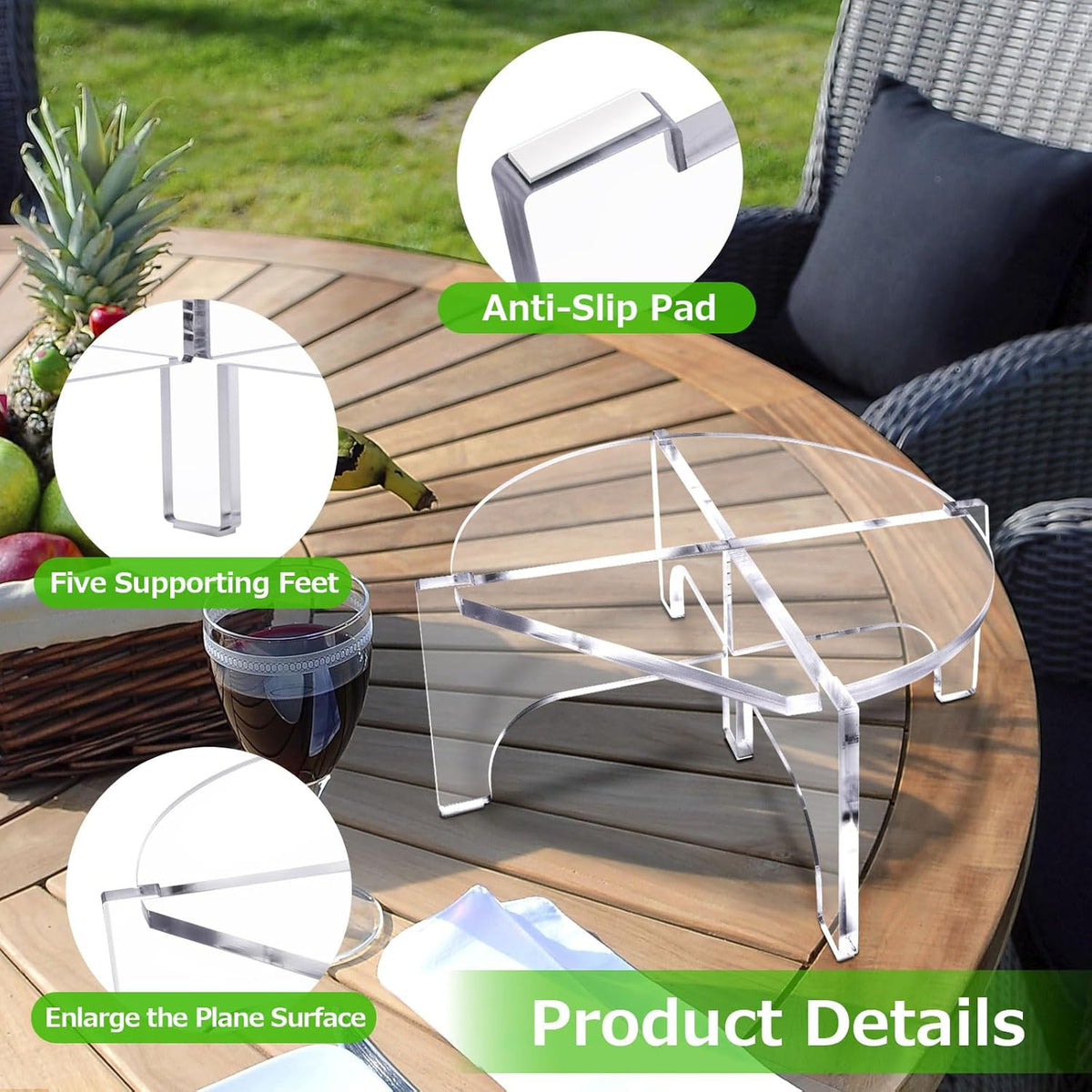2Pcs Glass Drink Dispenser Stand, Acrylic Stands,Fit Max 8.7 Inch Diameter of Beverage Dispenser Holder, Water Dispenser Stand for Parties and Events