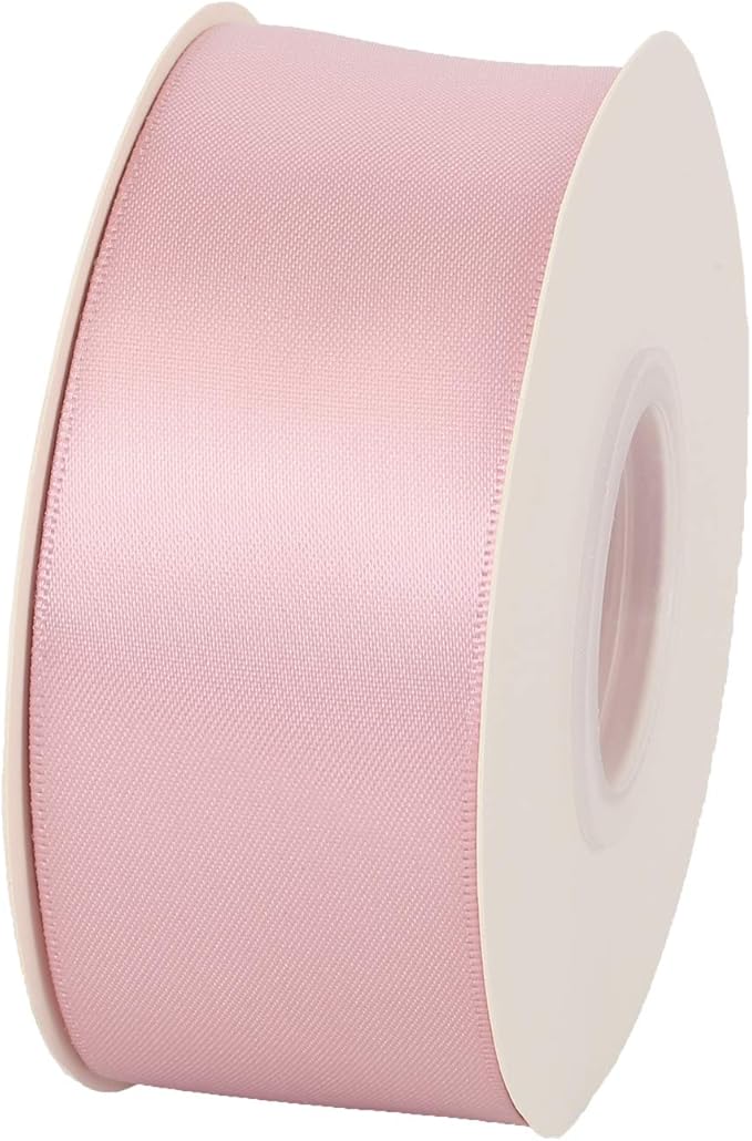 ITIsparkle 11/2 Inch Double Faced Satin Ribbon 25 Yards-Roll Set for Gift Wrapping Party Favor Hair Braids Hair Bow Baby Shower Decoration Floral Arrangement Craft Supplies, Rose Gold Ribbon