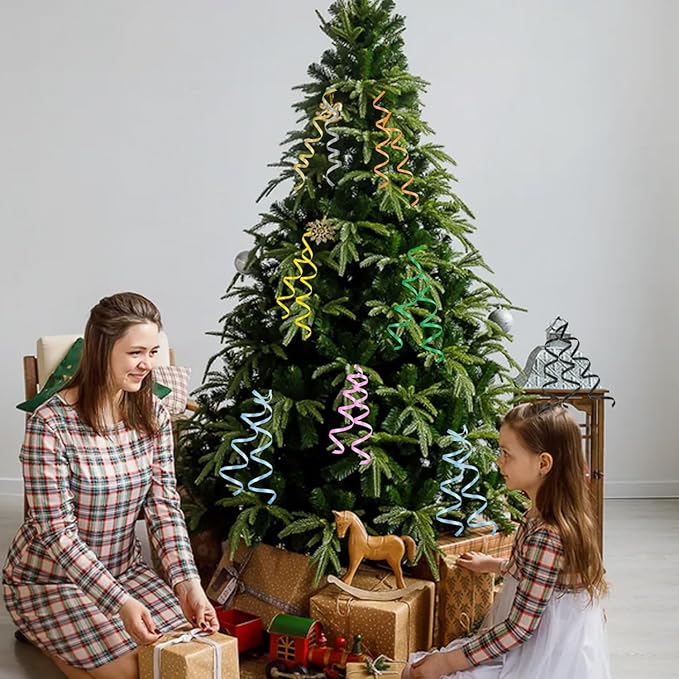 TONIFUL Curling Ribbon-12 Assorted Colors Balloon Curling Ribbons Set-240 Yards Balloon String for DIY Decor,Gift Wrapping,Ribbons and Bows for Christmas New Year Birthday Gifts Graduation Supplies