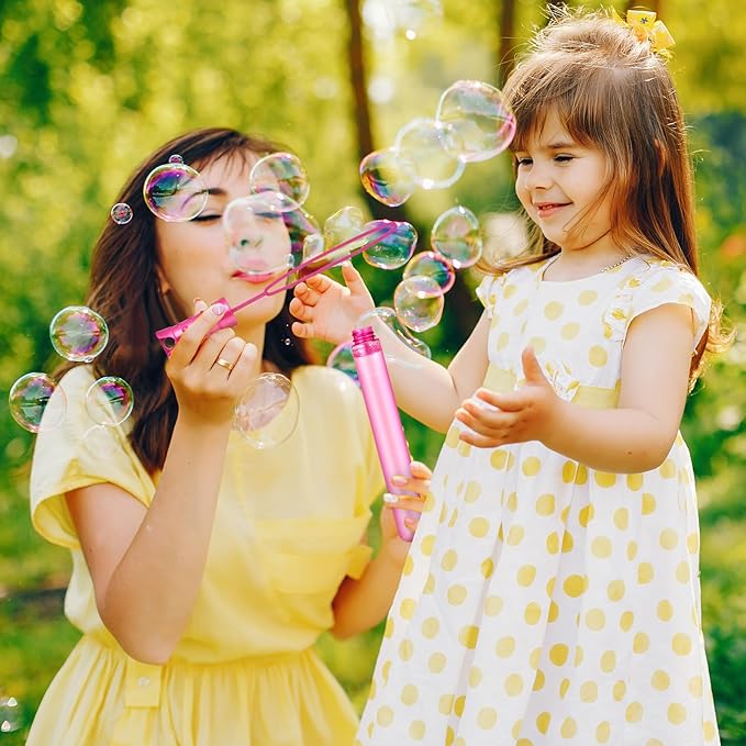 Bubble Wands, 84 Pcs Bubble Wands Bulk in 6 Colors，Bubble Party Favors for Kids, Summer Toys, Indoor Outdoor Activity, Themed Birthday, Wedding, for Girls & Boys