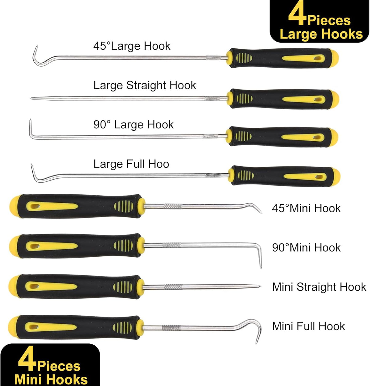 Aleric 8 Pieces Pick and Hook Tools Set, Precision Automotive Pick Tool for Car Auto Oil Seal, Pick Set Mechanic