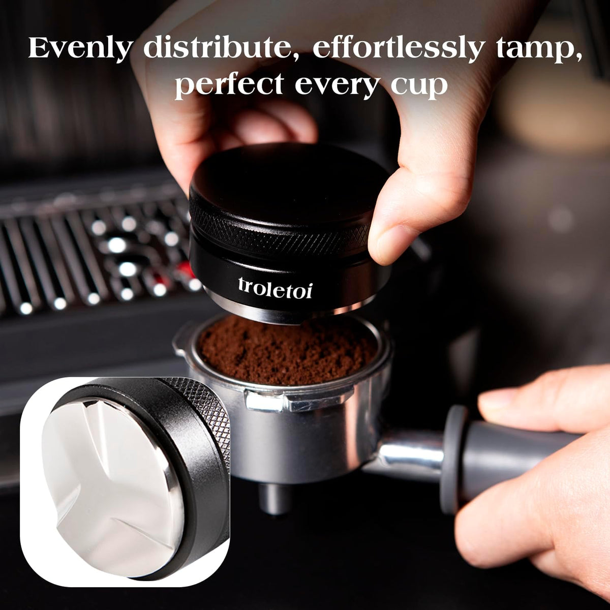 7 PCS 58mm Espresso Accessories Kit: Espresso Tamper, Coffee Distributor, Puck Screen, Dosing Funnel and WDT Tool Espresso Machine Accessories