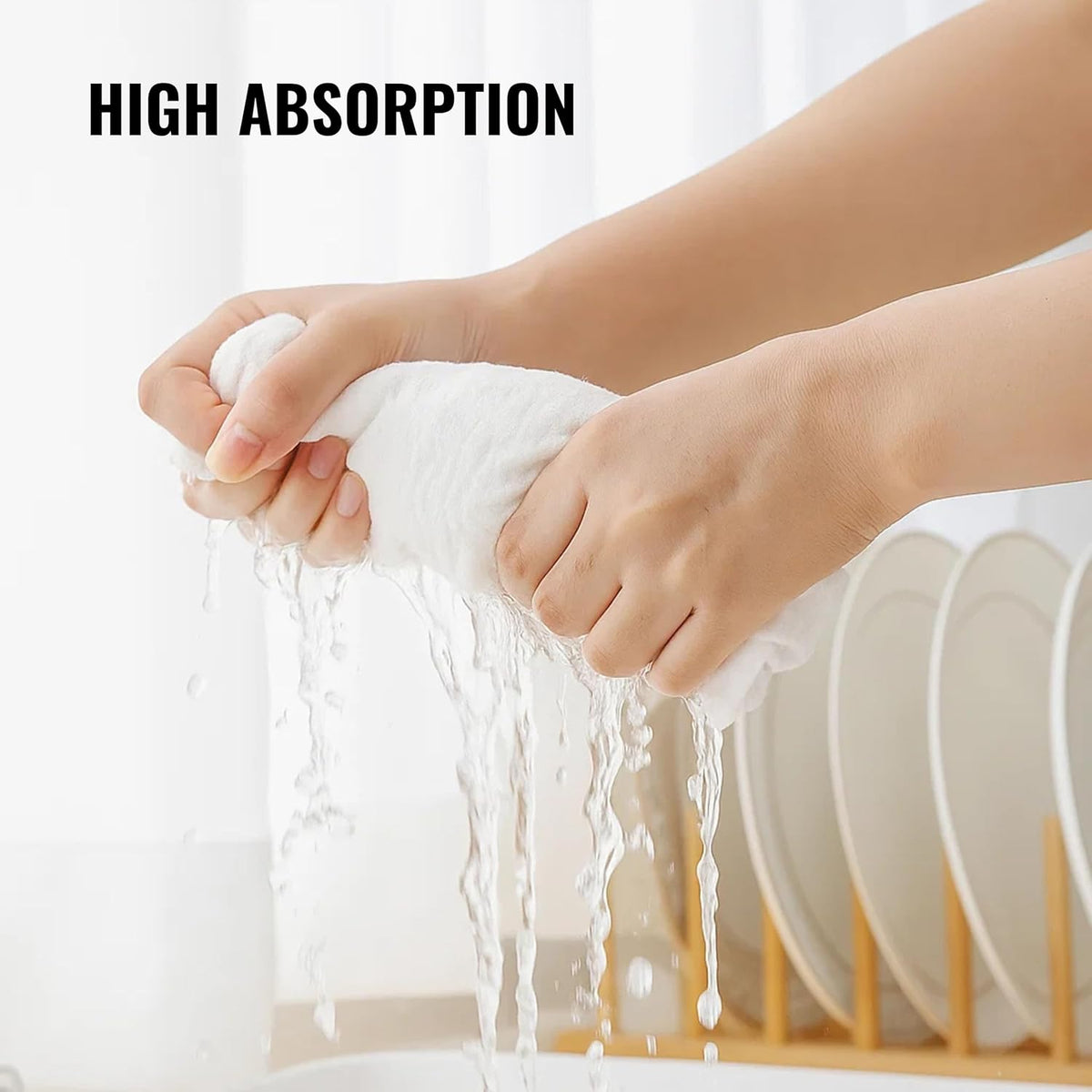 Thick Cotton Napkins – Flour Sack Napkin for Kitchen, Set of 12 (18"x18"), 100% Cotton, Highly Absorbent Hand Towels