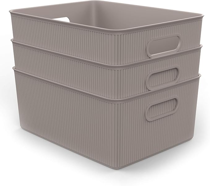 Tatay Large Multipurpose Sort Basket Holds 15 Liters, Taupe Brown, 29.4 X 38.5 X 16 7010303