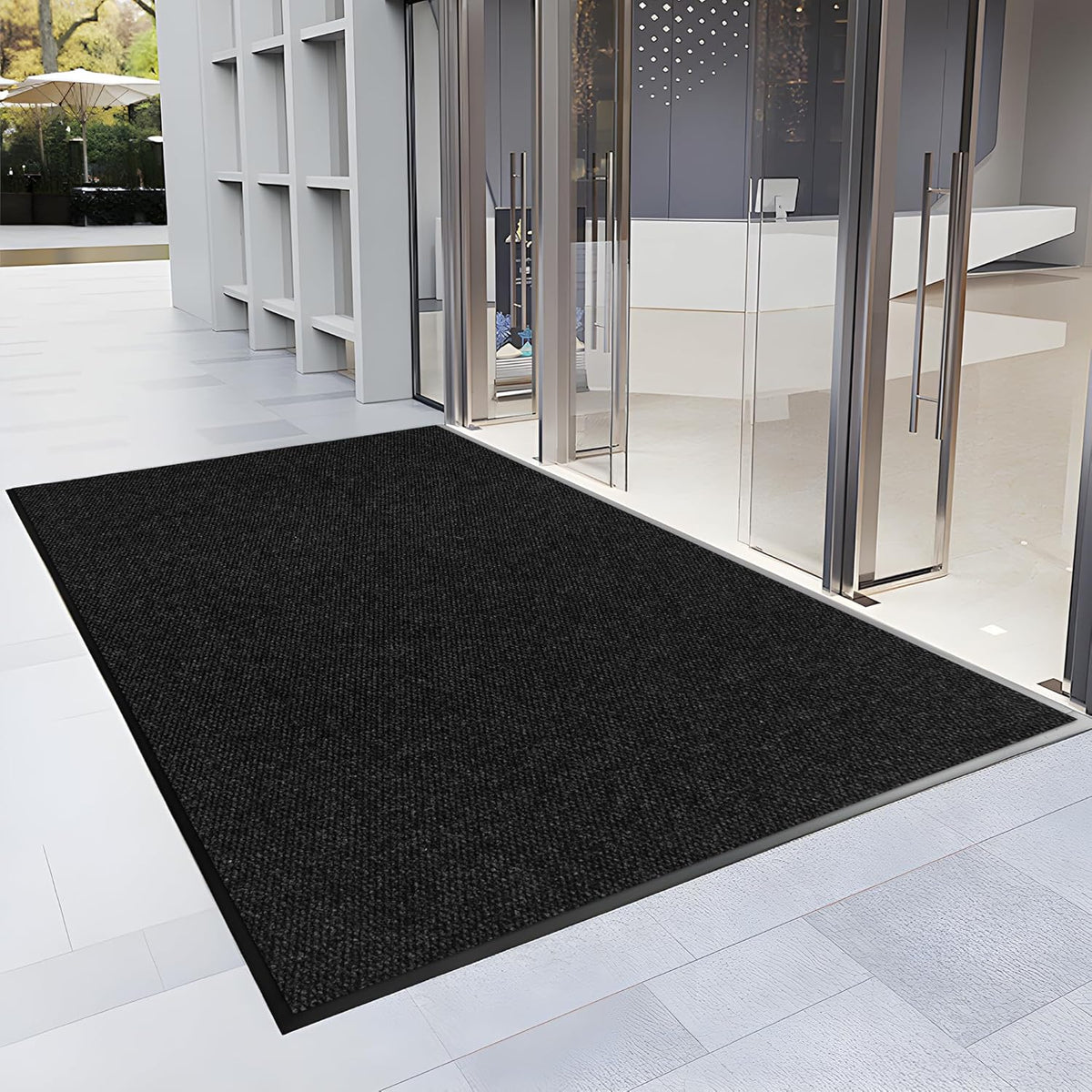 2′ x 29′ Front Door Mat Indoor Outdoor Entrance, Commercial Floor Mat Heavy Duty Dirt Trapper Entryway Doormat, Custom Size Non Slip Rubber Backing Welcome mat, Door Mat for High Traffic Area