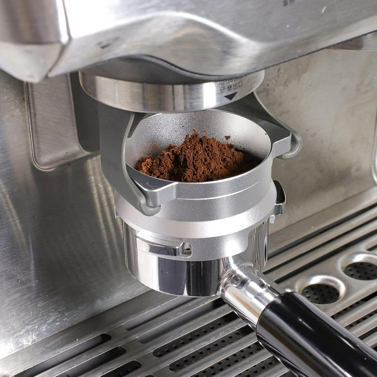 Firjoy 54mm Espresso Dosing Funnel for Breville Barista Portafilters (Aluminum Alloy-Silver)