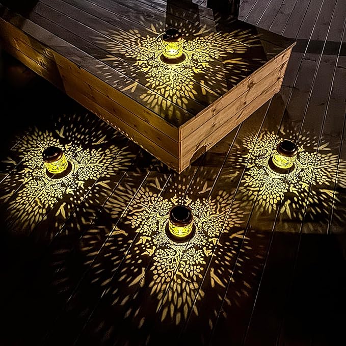 Tree of Life Solar Lanterns Outdoor Waterproof Hanging Solar Lights Big Tree Gifts for Women Men Metal Decorative LED Lanterns for Yard, Patio, Lawn, Tabletop, Pathway, Landscape, Garden Decor