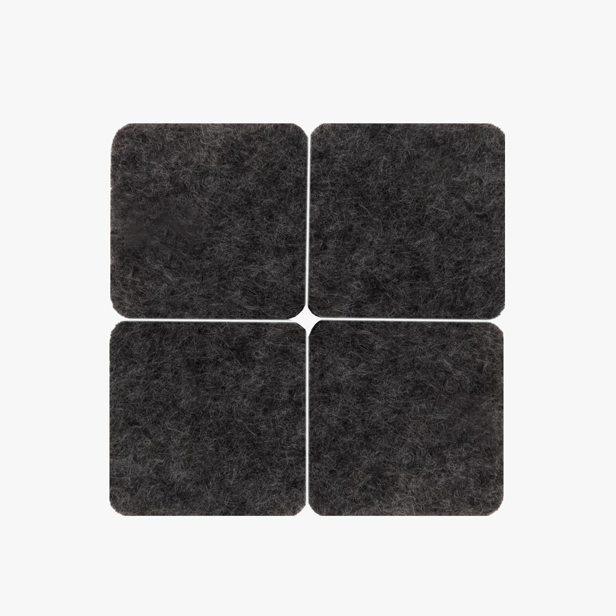 SOFTTOUCH 4717895N Heavy Duty Square Felt Furniture Pads to Protect Hardwood Floors from Scratches, 1", 48 Pack, Black, 48 Piece